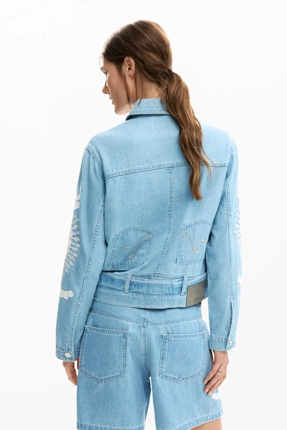 Denim Jacket with Embroidery Denim Jacket with Embroidery