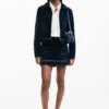 Denim Jacquard Skirt