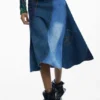 Denim Patch Skirt