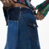 Denim Patch Skirt