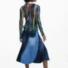 Denim Patch Skirt