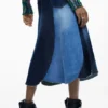 Denim Patch Skirt