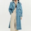 Denim Trench Coat Belt