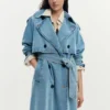 Denim Trench Coat Belt