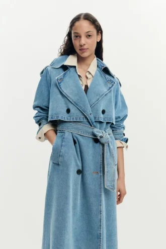 Denim Trench Coat Belt