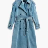 Denim Trench Coat Belt