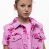 Denim Vest Flowers