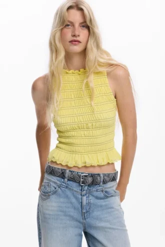 Denim Zigzag Belt
