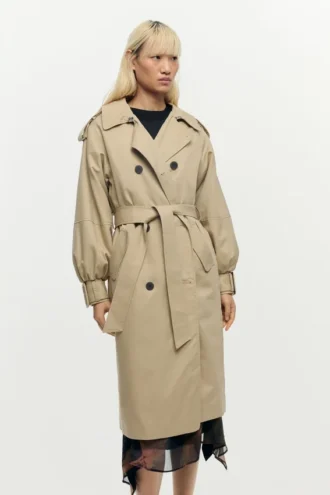 Detachable Two-Tone Trench Coat