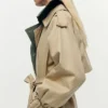 Detachable Two-Tone Trench Coat
