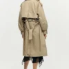Detachable Two-Tone Trench Coat
