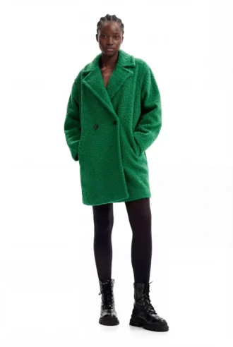 Double-Breasted Boucle Coat