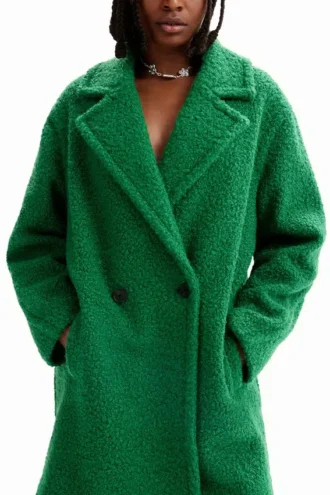 Double-Breasted Boucle Coat