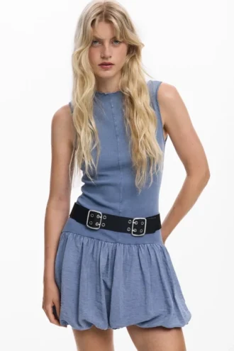 Double Buckle Leather Belt