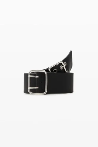 Double Buckle Leather Belt