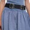 Double Buckle Leather Belt