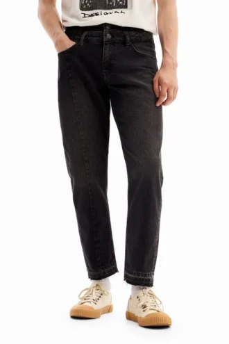 Double-Waist Carrot Jeans