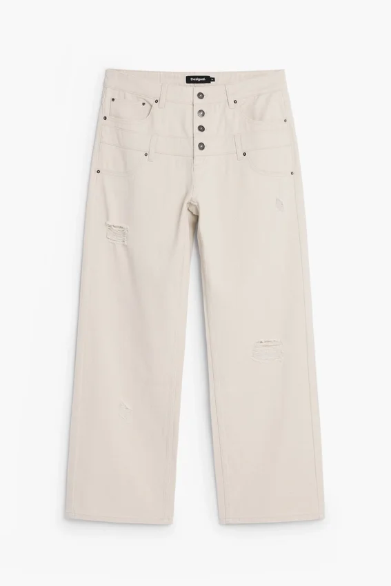 Double Waist Ripped Trousers Double Waist Ripped Trousers