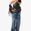 Double Waistband Denim Trousers Masha Popova