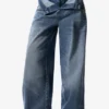 Double Waistband Denim Trousers Masha Popova