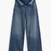 Double Waistband Denim Trousers Masha Popova