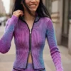 Double-Zip Knit Jacket Double-Zip Knit Jacket