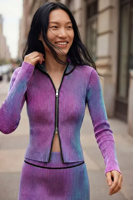 Double-Zip Knit Jacket Double-Zip Knit Jacket