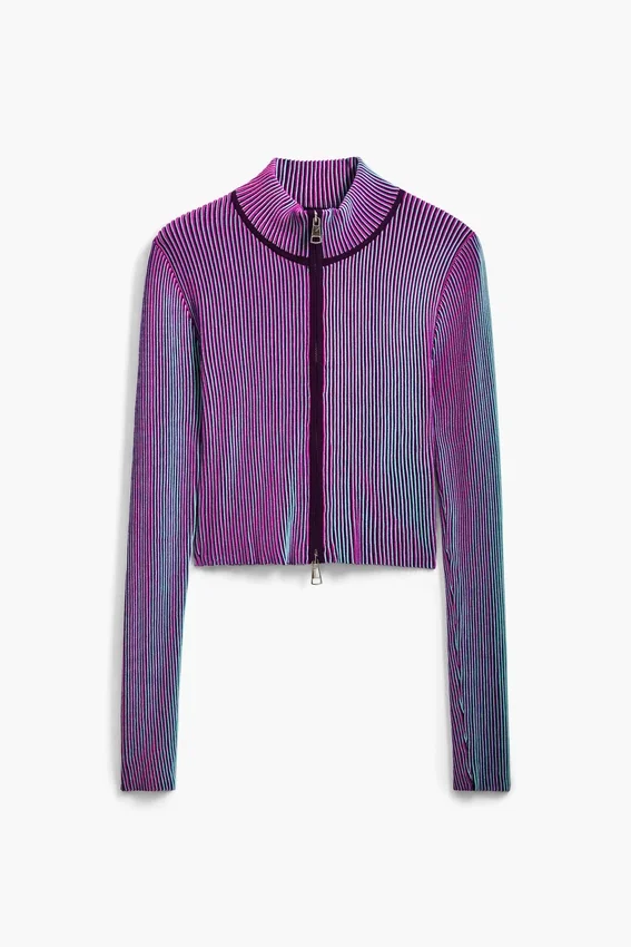 Double-Zip Knit Jacket Double-Zip Knit Jacket