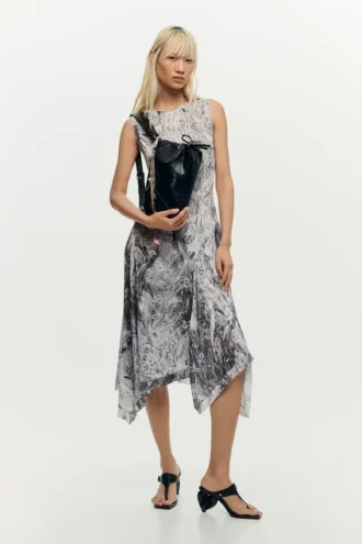 Draped A-Line Dress