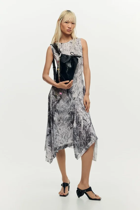 Draped A-Line Dress Draped A-Line Dress