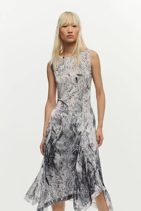 Draped A-Line Dress Draped A-Line Dress
