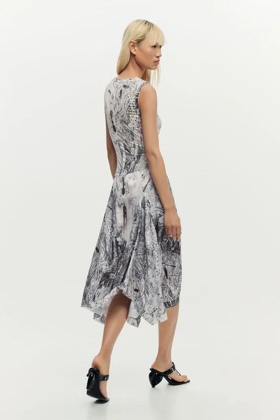 Draped A-Line Dress Draped A-Line Dress