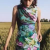 Draped Floral Dress Draped Floral Dress