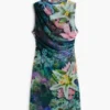 Draped Floral Dress Draped Floral Dress