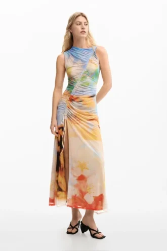 Draped Long Dress