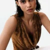 Draped Sleeveless T-Shirt Draped Sleeveless T-Shirt