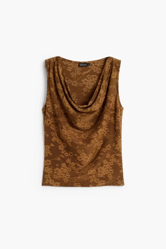 Draped Sleeveless T-Shirt Draped Sleeveless T-Shirt