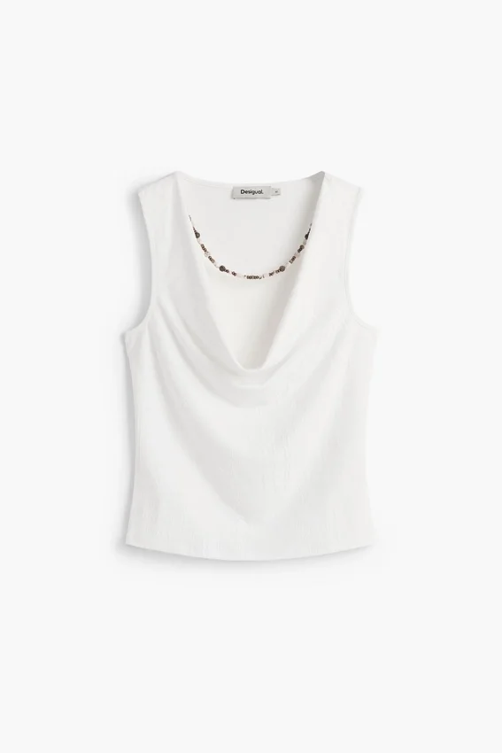 Draped Sleeveless T-Shirt Draped Sleeveless T-Shirt