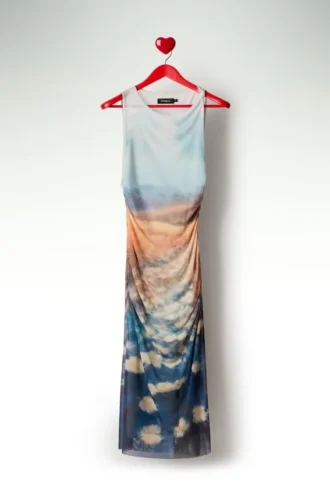 Draped Waterlily Dress