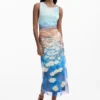 Draped Waterlily Dress