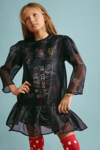 Dress 3/4 Sleeve Lettering