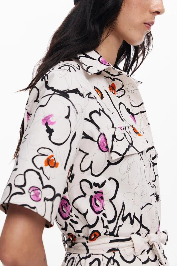 Dress with Drawn Flowers Dress with Drawn Flowers
