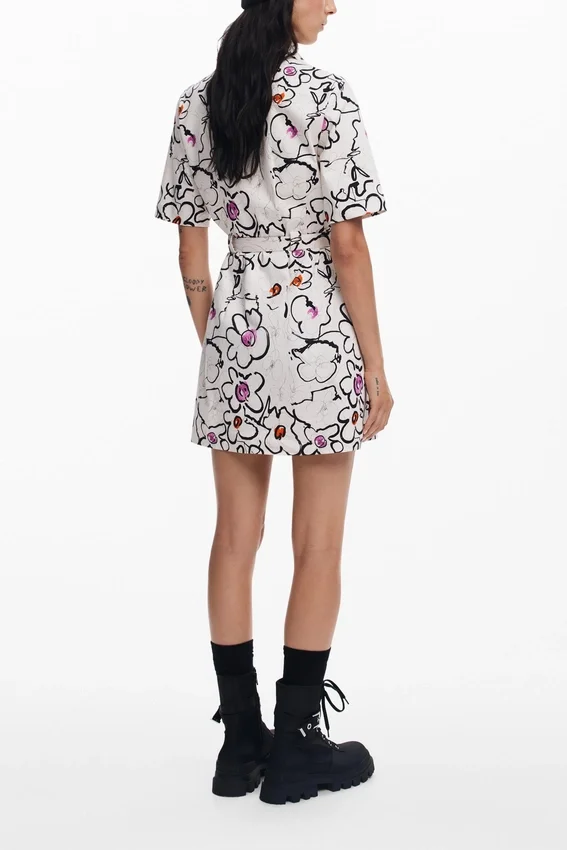 Dress with Drawn Flowers Dress with Drawn Flowers