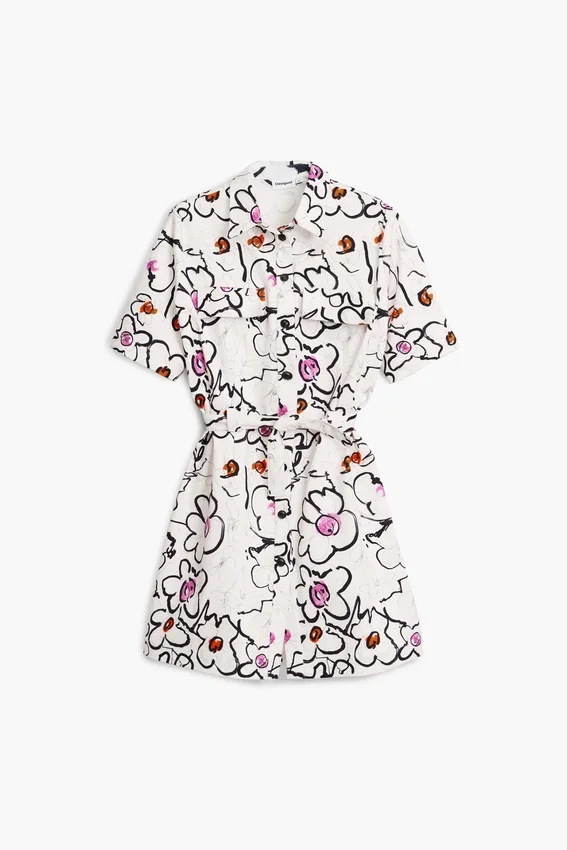 Dress with Drawn Flowers Dress with Drawn Flowers