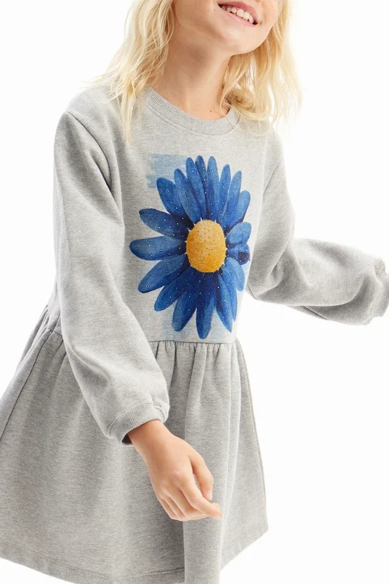 Dress with Flower Illustration Dress with Flower Illustration