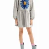 Dress with Flower Illustration Dress with Flower Illustration