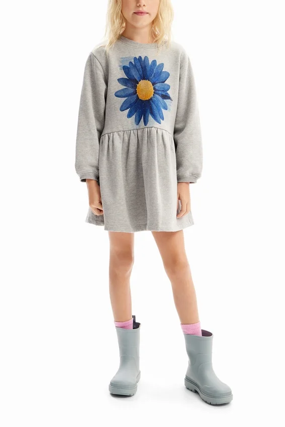 Dress with Flower Illustration Dress with Flower Illustration
