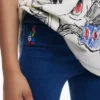 Elastic Denim Trousers
