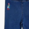 Elastic Denim Trousers