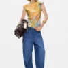 Elastic Long Denim Trousers Elastic Long Denim Trousers